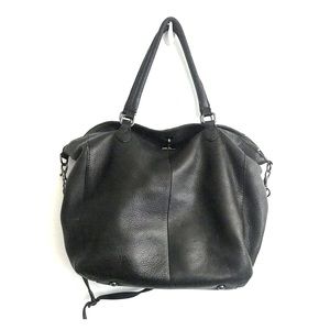 J. Crew Black Leather Bag, Large